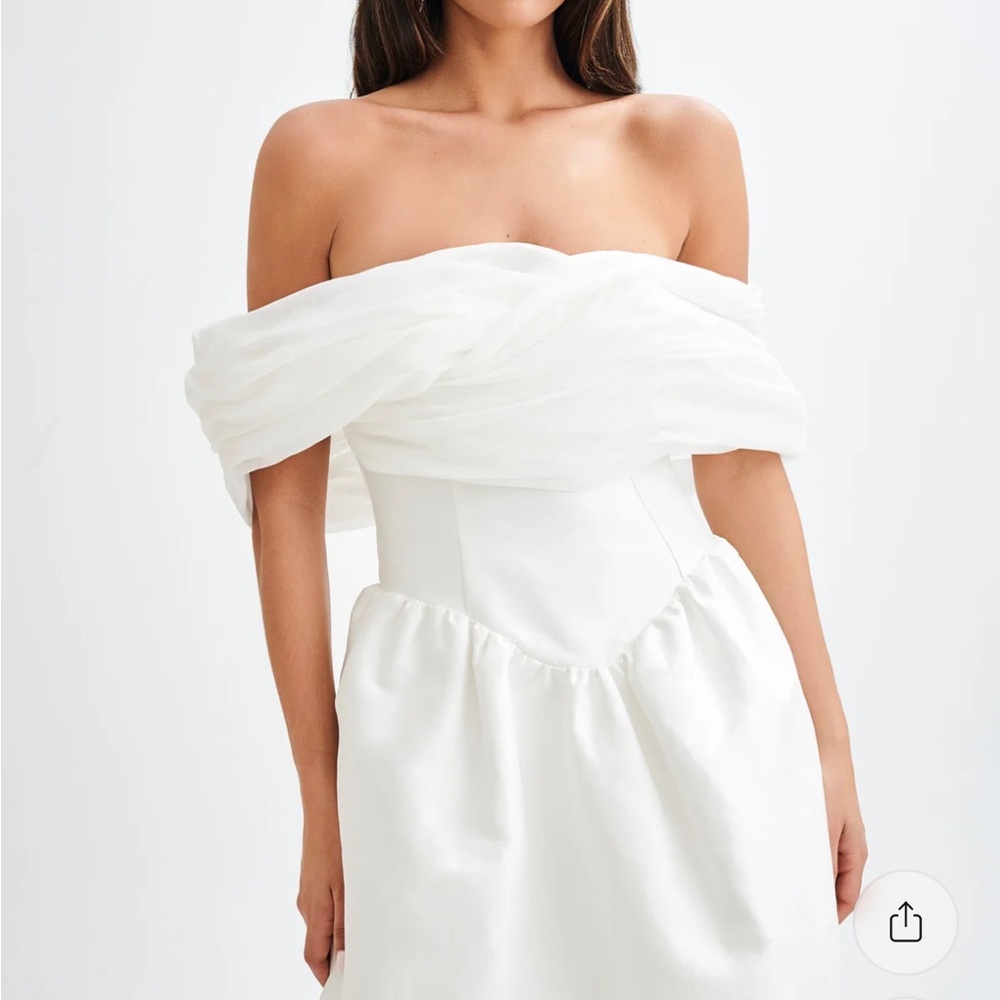 Meshki Strapless White Dress